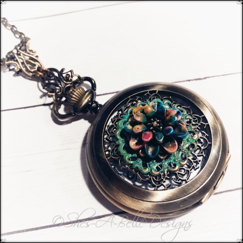 Secret Garden Pocket Watch Necklace in Antique Bronze, Victorian Pocket Watch Secret Garden Pocket Watch Necklace in Antique Bronze, Victorian Pocket Watch