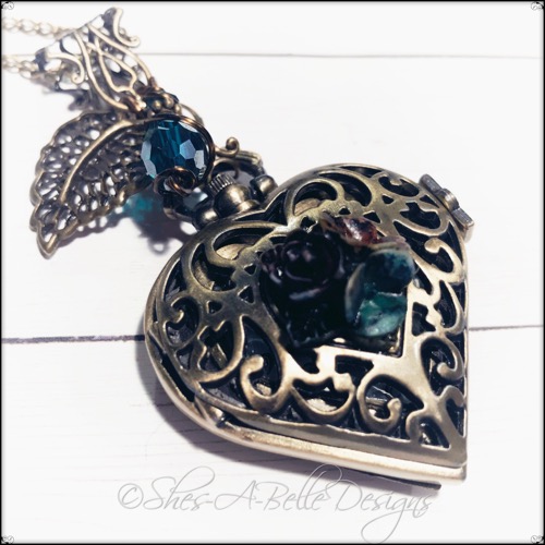Heart's Desire Pocket Watch Necklace in Antique Bronze, Victorian Steampunk Pocket Watch Heart's Desire Pocket Watch Necklace in Antique Bronze, Victorian Steampunk Pocket Watch