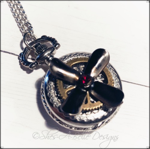 Airship Captain Pocket Watch Necklace in Bright Silver, Steampunk Watch Necklace Airship Captain Pocket Watch Necklace in Bright Silver, Steampunk Watch Necklace
