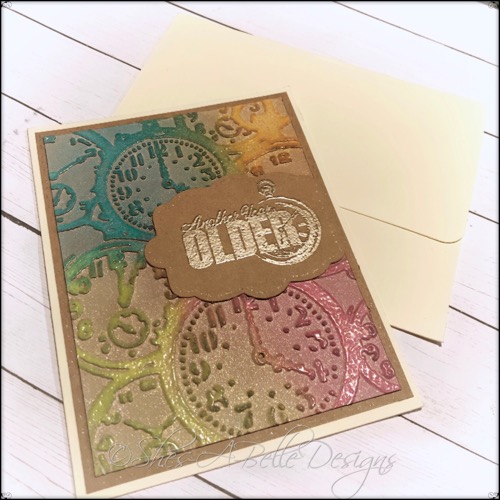 Another Year Older Handmade and Embossed Greeting Card, A2 Size Another Year Older Handmade and Embossed Greeting Card, A2 Size