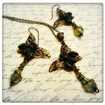 Butterfly Sting Necklace Set in Mixed Metals, A Tribute to the Great Ones Butterfly Sting Necklace Set in Mixed Metals, A Tribute to the Great Ones