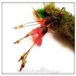 Spindle Berry Fairy Flower Cascade Earrings in Antique Copper, Lucite Flower Earrings Spindle Berry Fairy Flower Cascade Earrings in Antique Copper, Lucite Flower Earrings