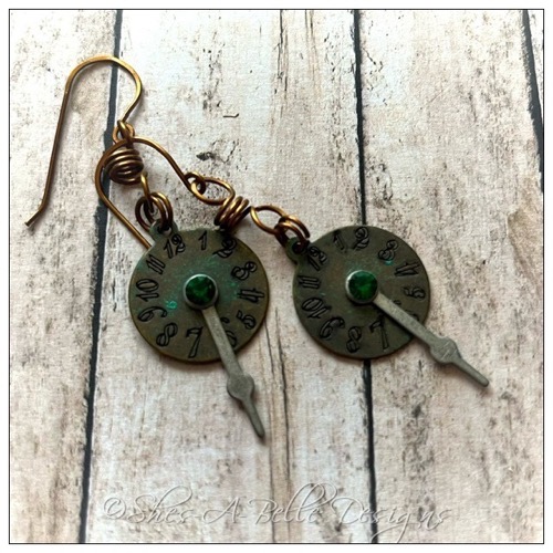 Time Keeper's Earrings in Antique Bronze and Silver, Steampunk Style