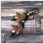 Victorian Rose Fairy Flower Drop Earrings in Antique Bronze, Lucite Flower Earrings