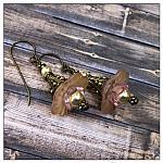 Apple Blossom Fairy Drop Earrings in Antique Bronze, Victorian Fairy Flower Earrings
