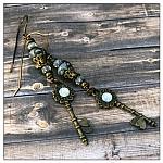 Antique Skeleton Key Charm Earrings in Antique Bronze, Steampunk Earrings