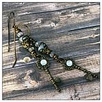 Antique Skeleton Key Charm Earrings in Antique Bronze, Steampunk Earrings